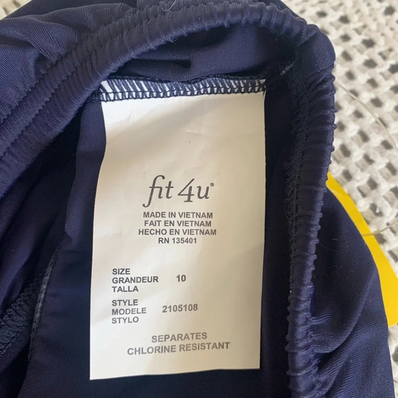 Fit 4 U Fitted Navy Swim Short - sz. 16 - Picture 4 of 6